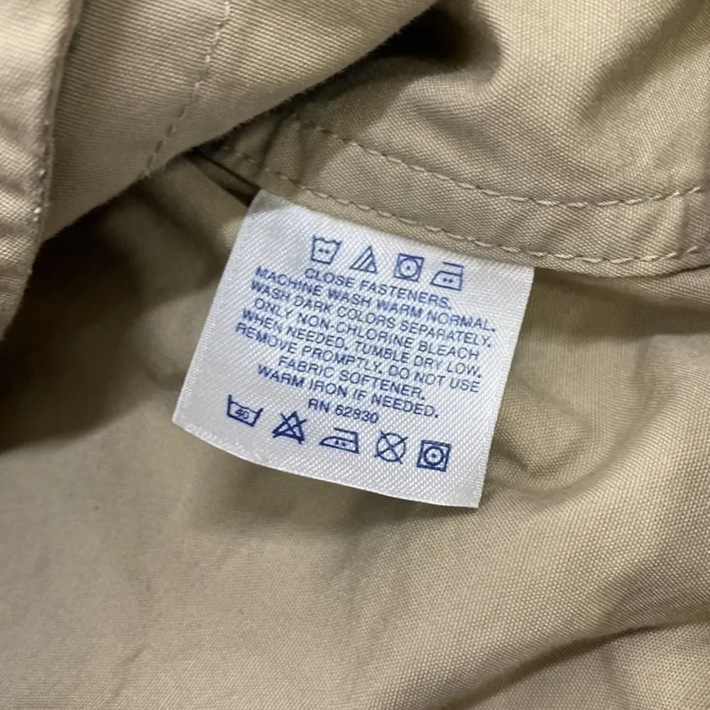 Lands' End Tan Safari Fishing Hunting Outdoors Vest XL